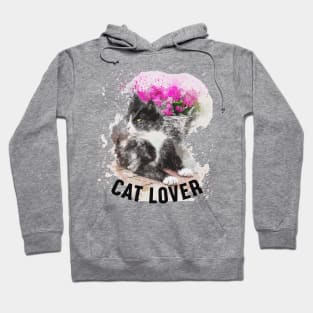 Watercolour Cat Lover Hoodie